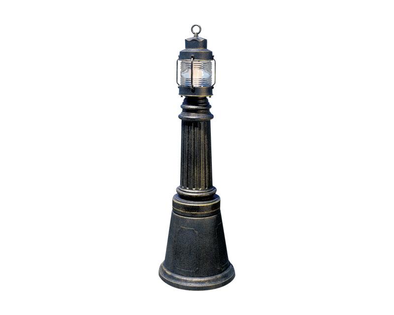 Avalon, Small, aluminum, Bollard, Clear polycarbonate, (1) 60W INC, 120V